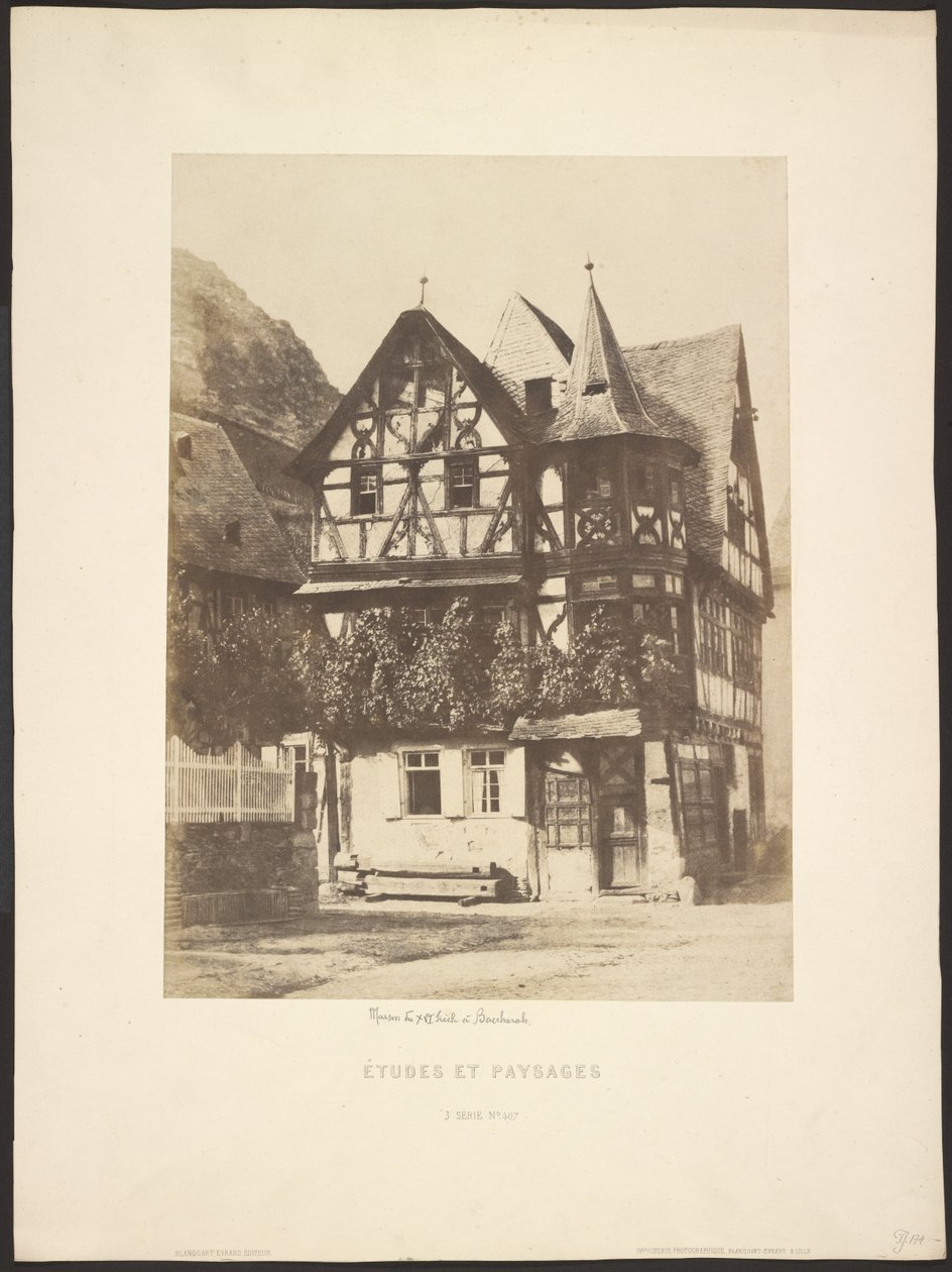 Estudos e paisagens: casa do século XVI em Baccharah de Charles Marville
