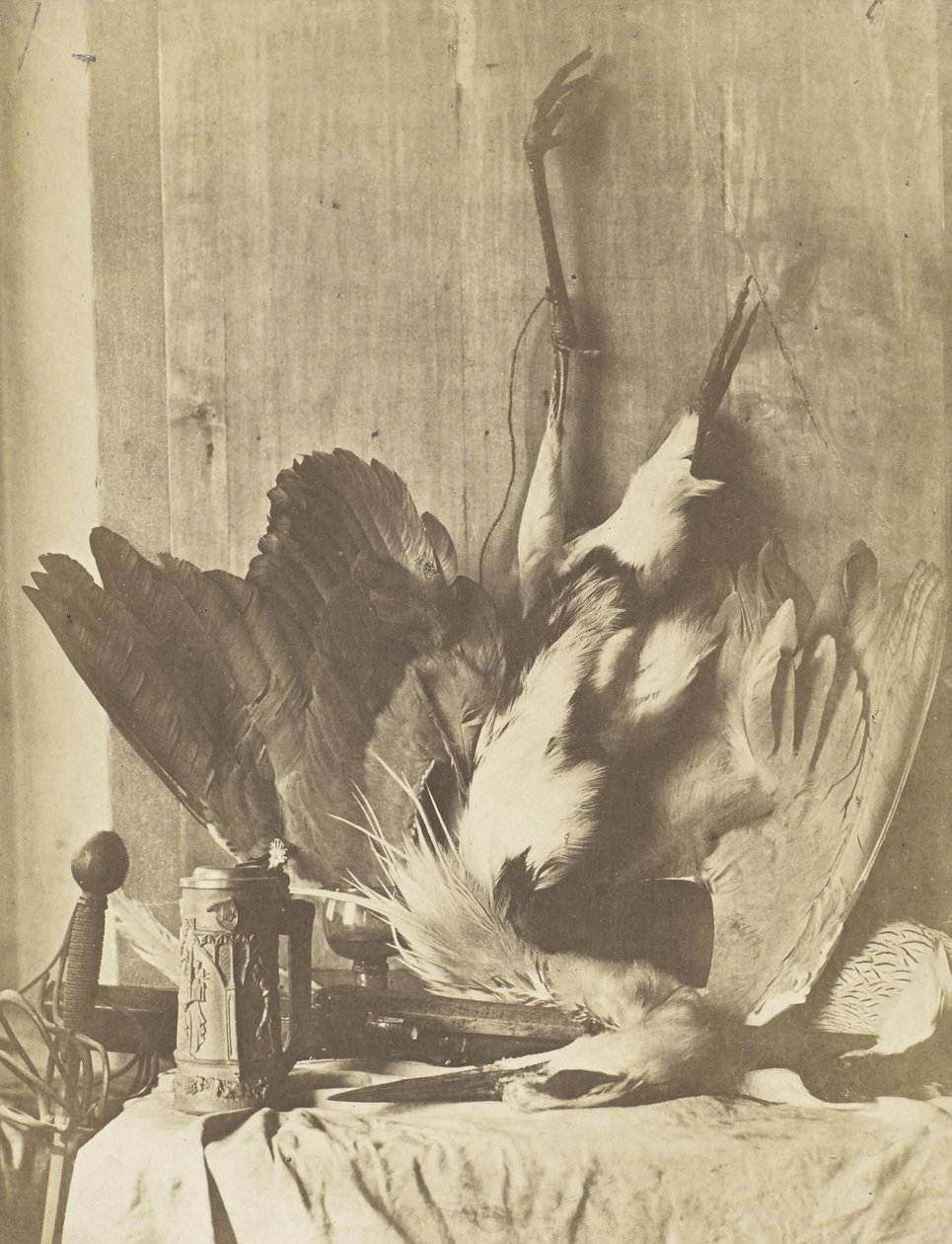 Game Still Life, c.1853-55 (impressão em papel salgado albuminizado) de Charles Marville