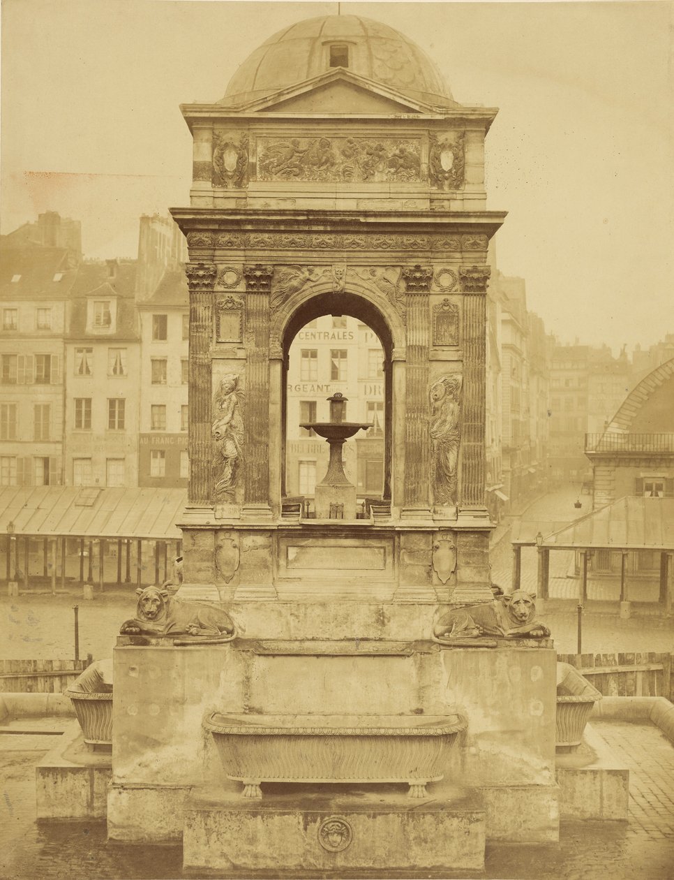 A fachada da Fonte dos Inocentes, Paris de Charles Marville