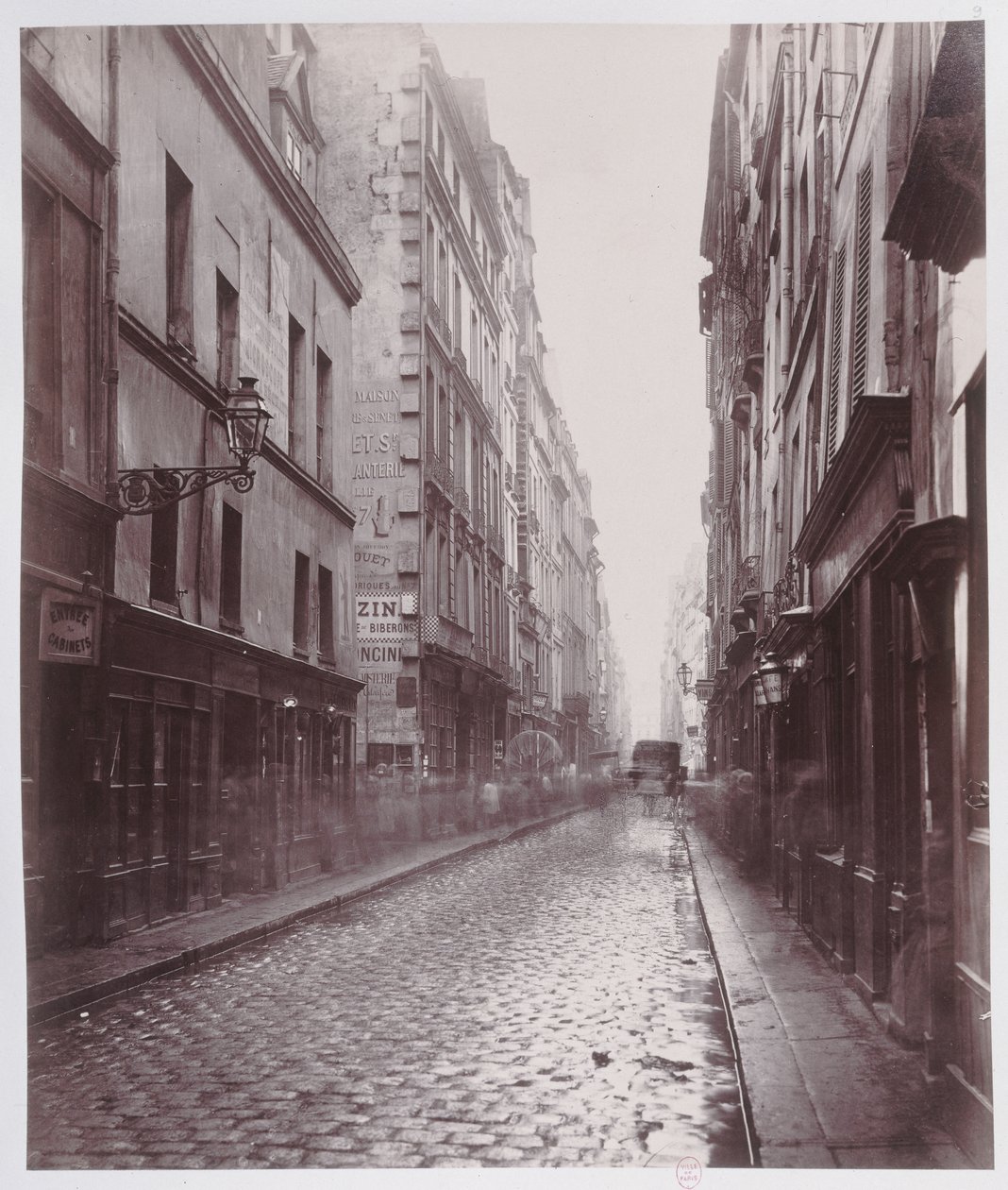 Rue de Gravilliers, da rue du Temple, Paris, 1858-78 de Charles Marville