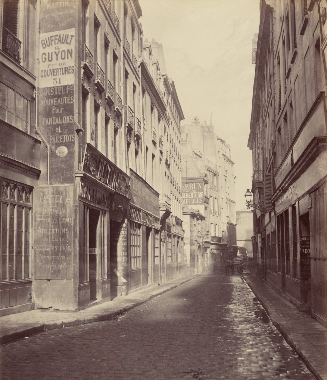 Rue des Bourdonnais a partir de rue de Rivoli de Charles Marville