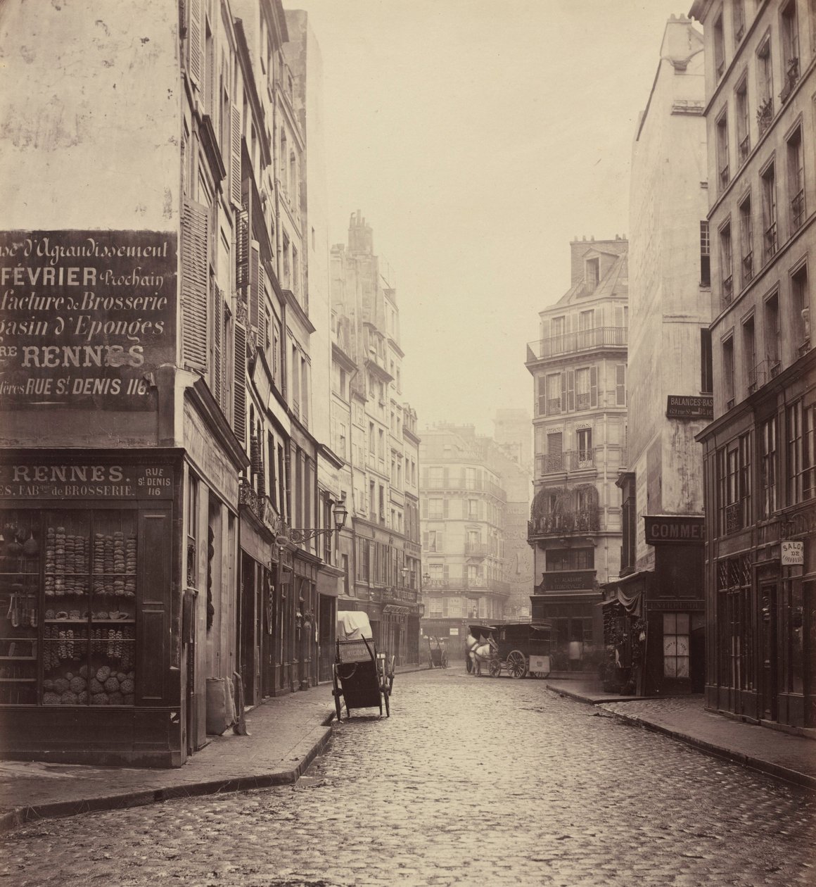 Rue des Lombards, vista da rue des Lavandières Sainte-Opportune de Charles Marville