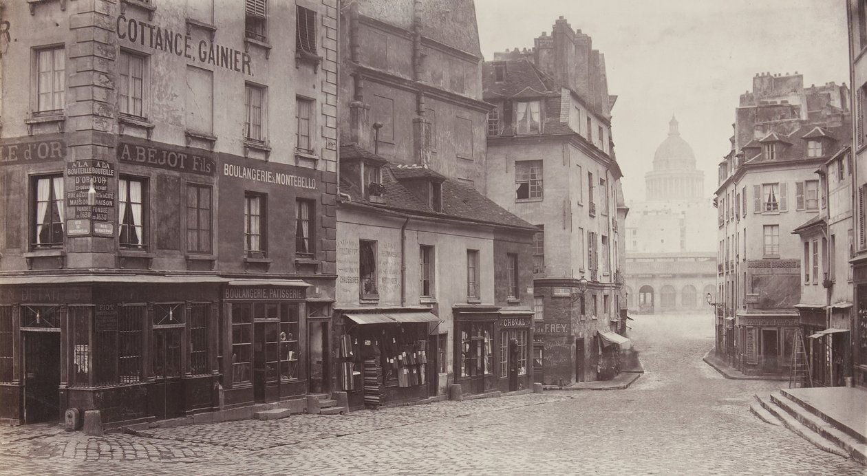 Rue du Haut-Pave Pantheon à distância, 1865-69. de Charles Marville