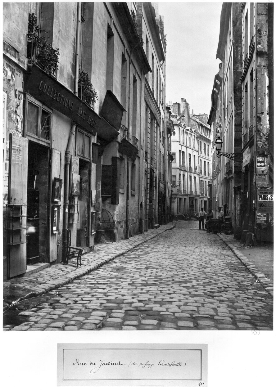 Rue du Jardinet, de Hautefeuille Passage, Paris, 1858-78 de Charles Marville