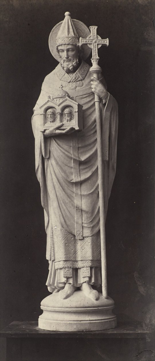 Estátua do Louvre (impressão em prata albúmen) de Charles Marville