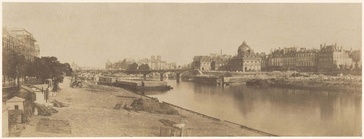 O Sena da Pont du Carrousel olhando para Notre Dame de Charles Marville