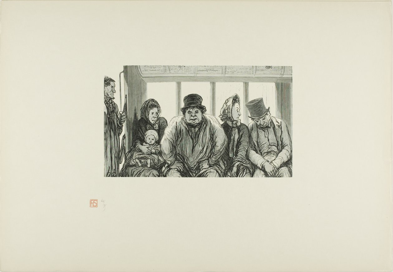 Interior de um ônibus de Charles Maurand