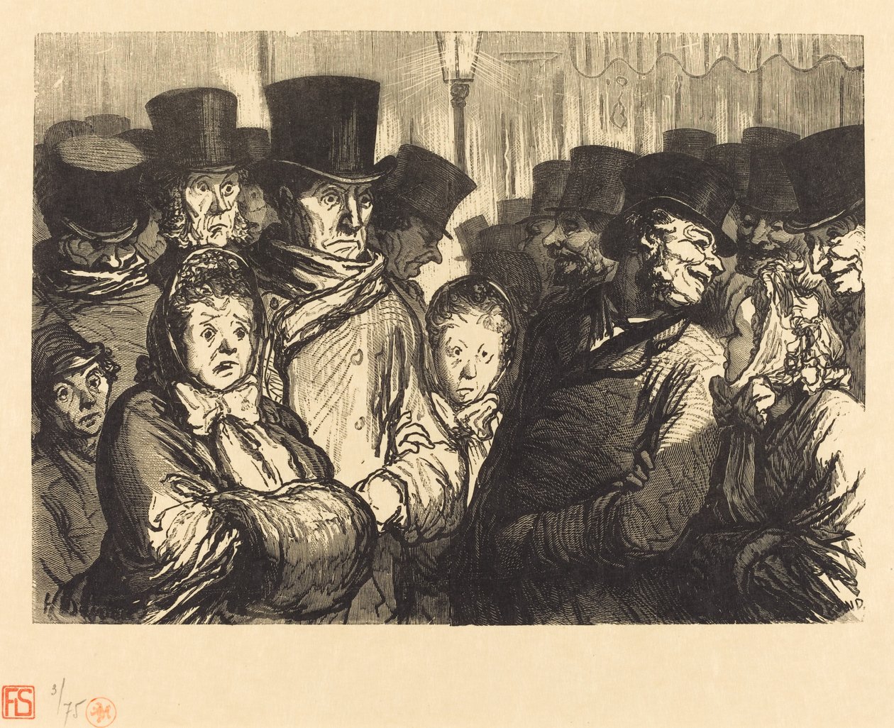 Boulevard du Temple à meia-noite de Charles Maurand after Honoré Daumier