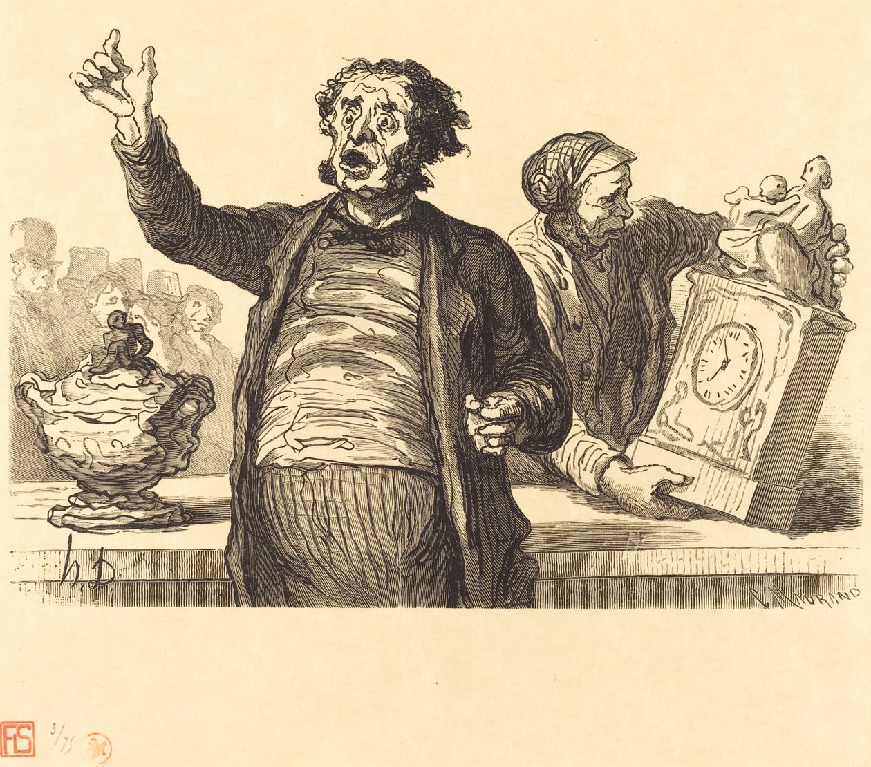 O Hotel dos Leiloeiros: O Pregoeiro da Cidade de Charles Maurand after Honoré Daumier