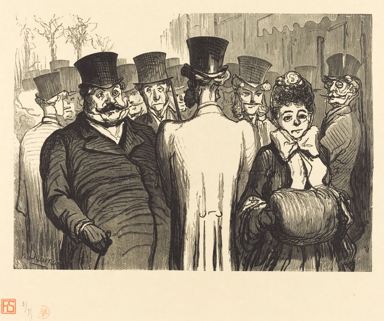 A avenida dos italianos de Charles Maurand after Honoré Daumier