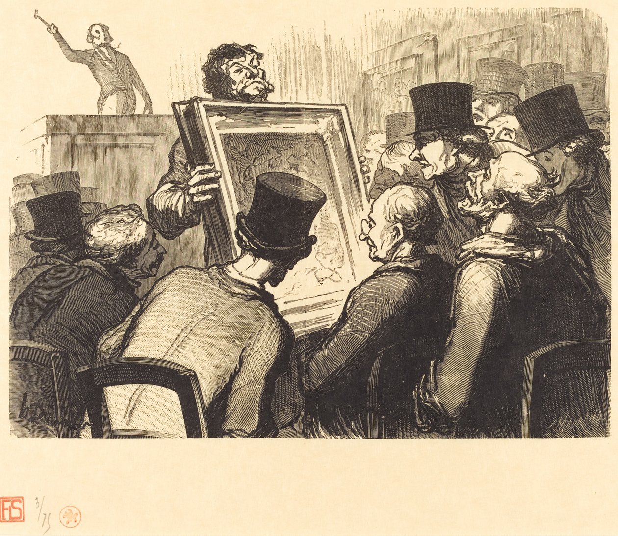 Amantes da pintura no Hotel Bouillon de Charles Maurand after Honoré Daumier