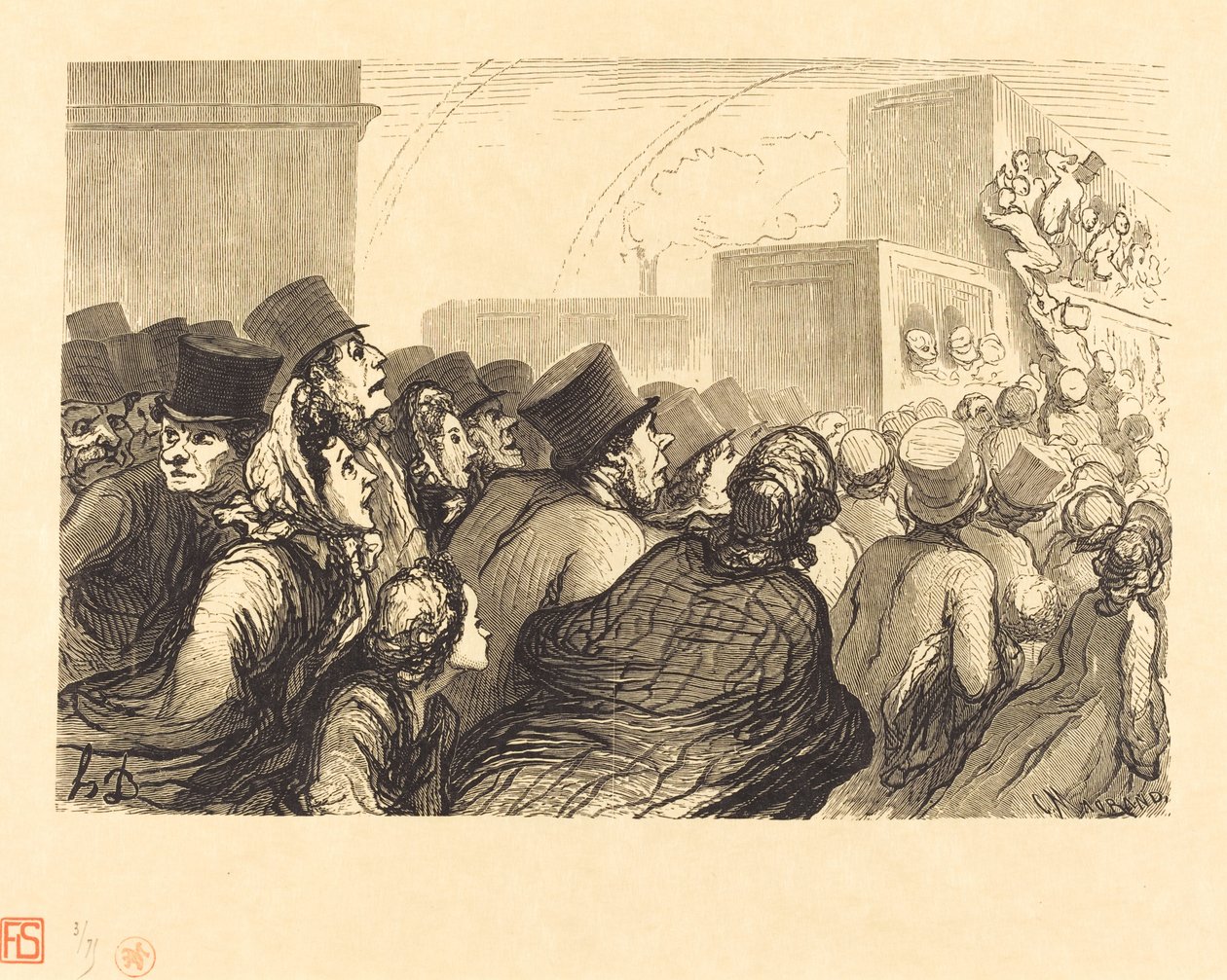 Os viajantes de domingo de Charles Maurand after Honoré Daumier