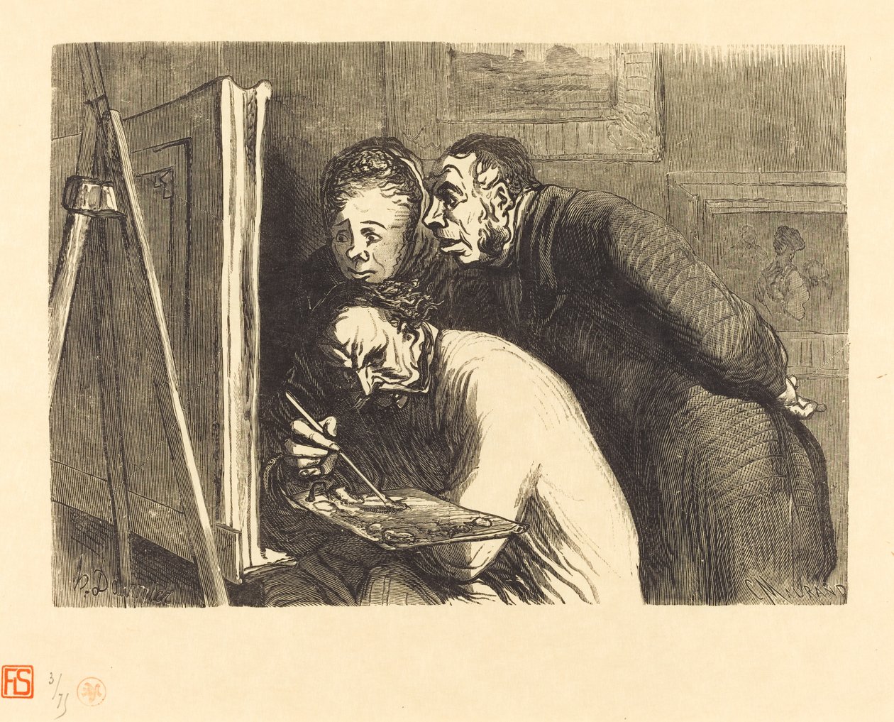 Pintores e burgueses de Charles Maurand after Honoré Daumier