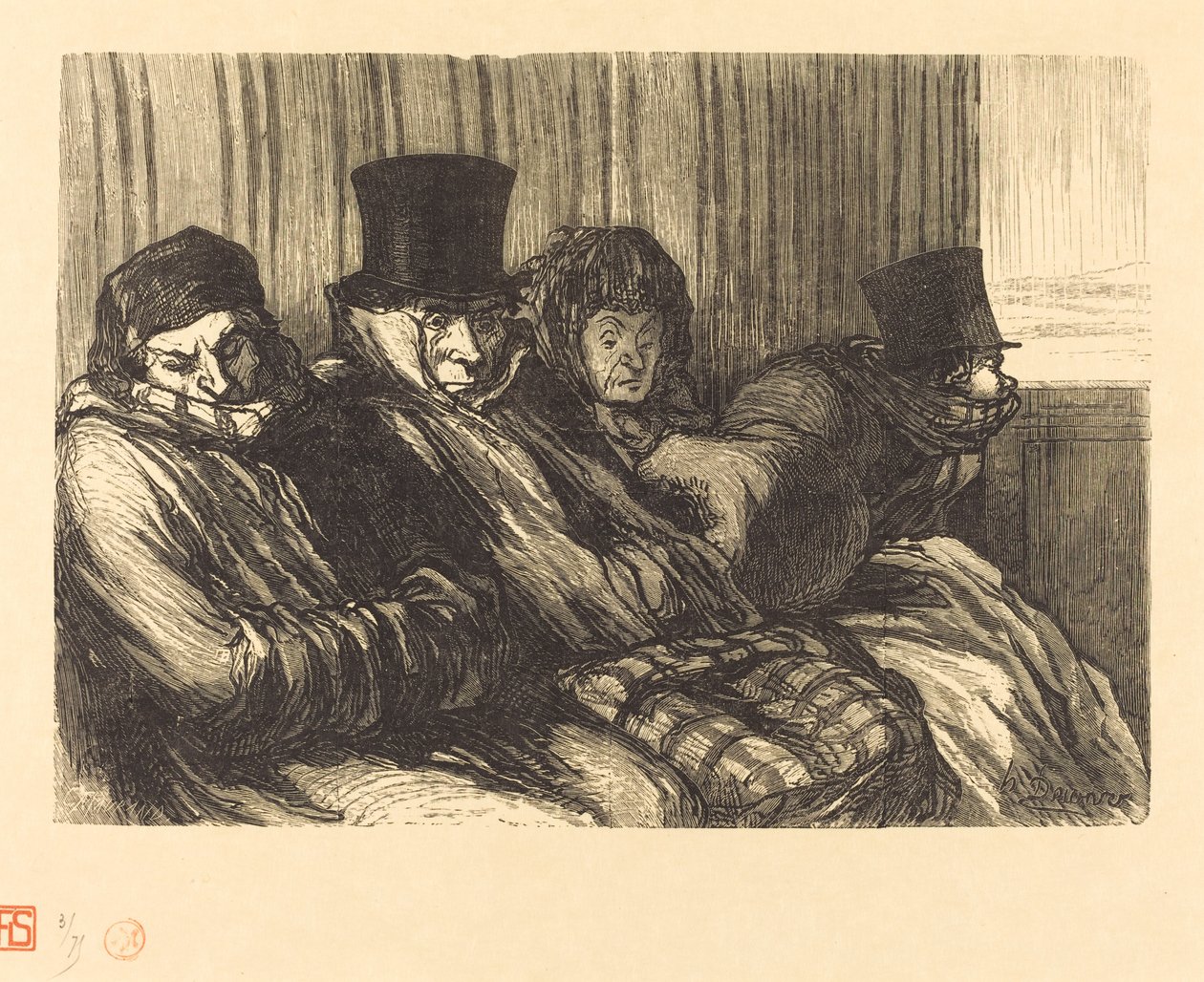 trem divertido de Charles Maurand after Honoré Daumier