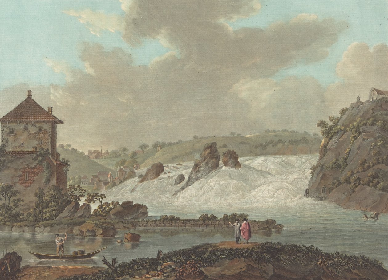 Cataratas de Schaffhausen, c. 1784 de Charles Melchior Descourtis
