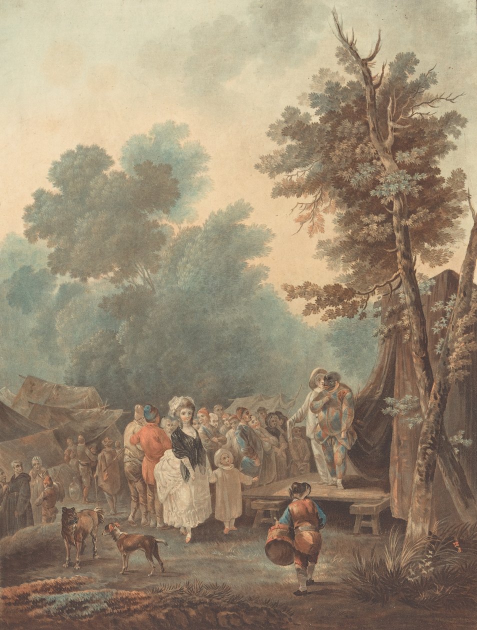 Feira da Vila, 1788. de Charles Melchior Descourtis