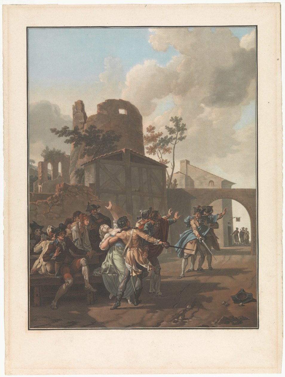 Quatro Cenas da Vida na Aldeia
A disputa
La Rixe
Cenas de quatro géneros de vida na aldeia (título da série) de Charles Melchior Descourtis