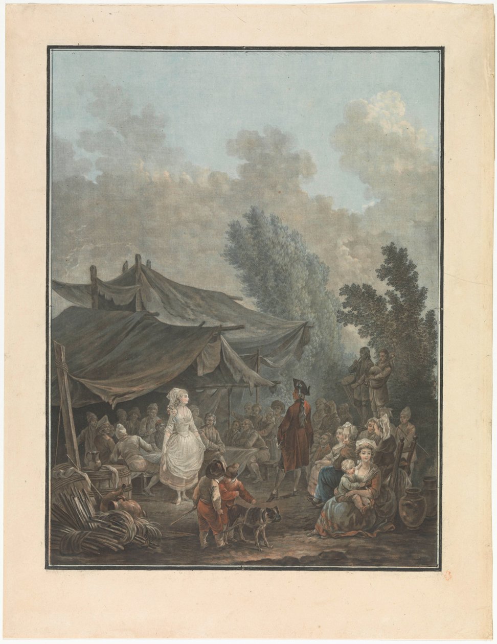 Quatro Cenas da Vida na Aldeia
Casamento de aldeia
Noce de Village
Cenas de quatro géneros de vida na aldeia (título da série) de Charles Melchior Descourtis