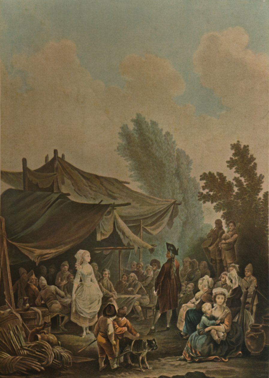 La Noce De Village, casamento na vila, 1785, 1913 de Charles Melchior Descourtis