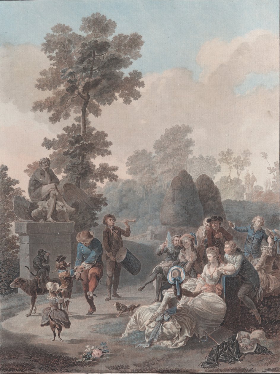 O Tambourine, 1788-94. de Charles Melchior Descourtis