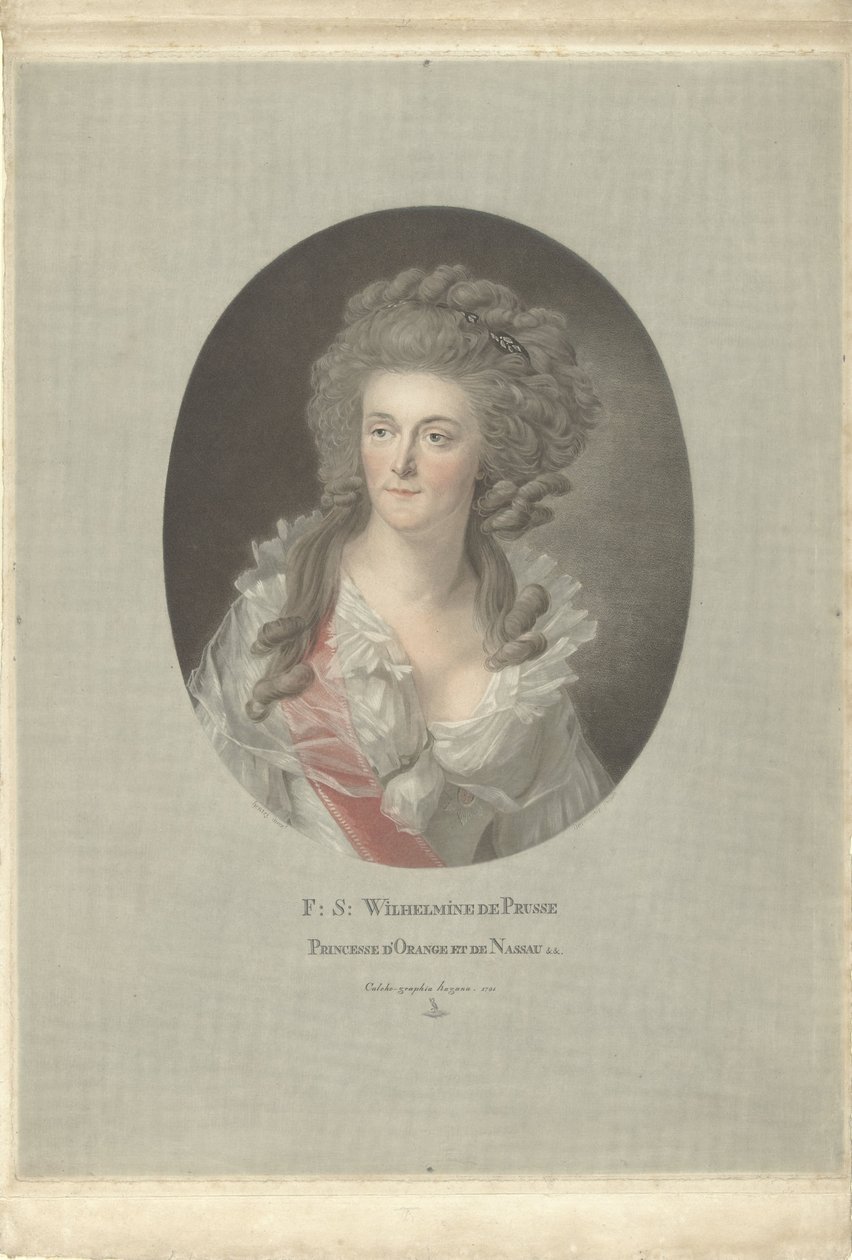 Retrato de Guilhermina da Prússia, Princesa de Orange-Nassau F: S: Wilhelmine de Prusse Princesse d