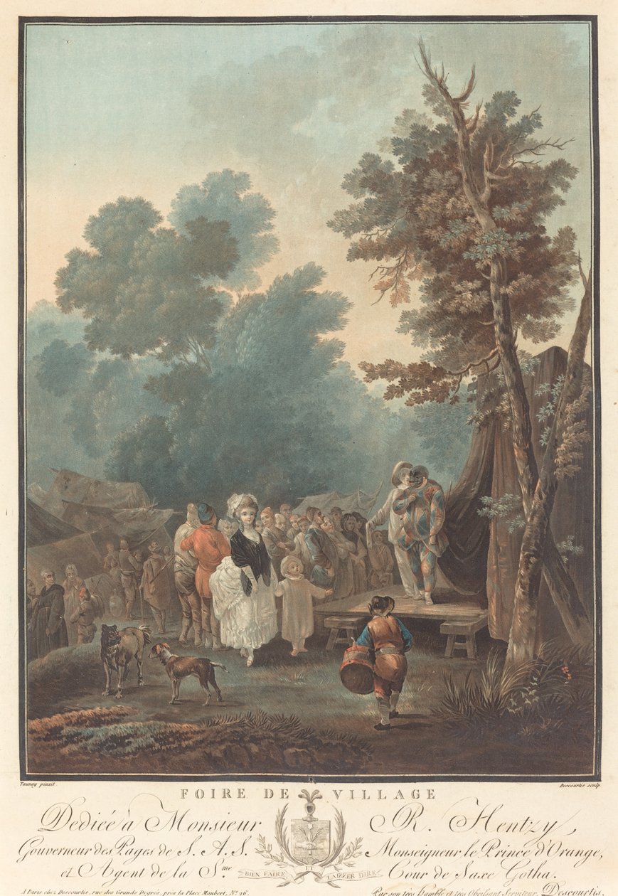 Feira da Aldeia de Charles Melchior Descourtis after Nicolas Antoine Taunay