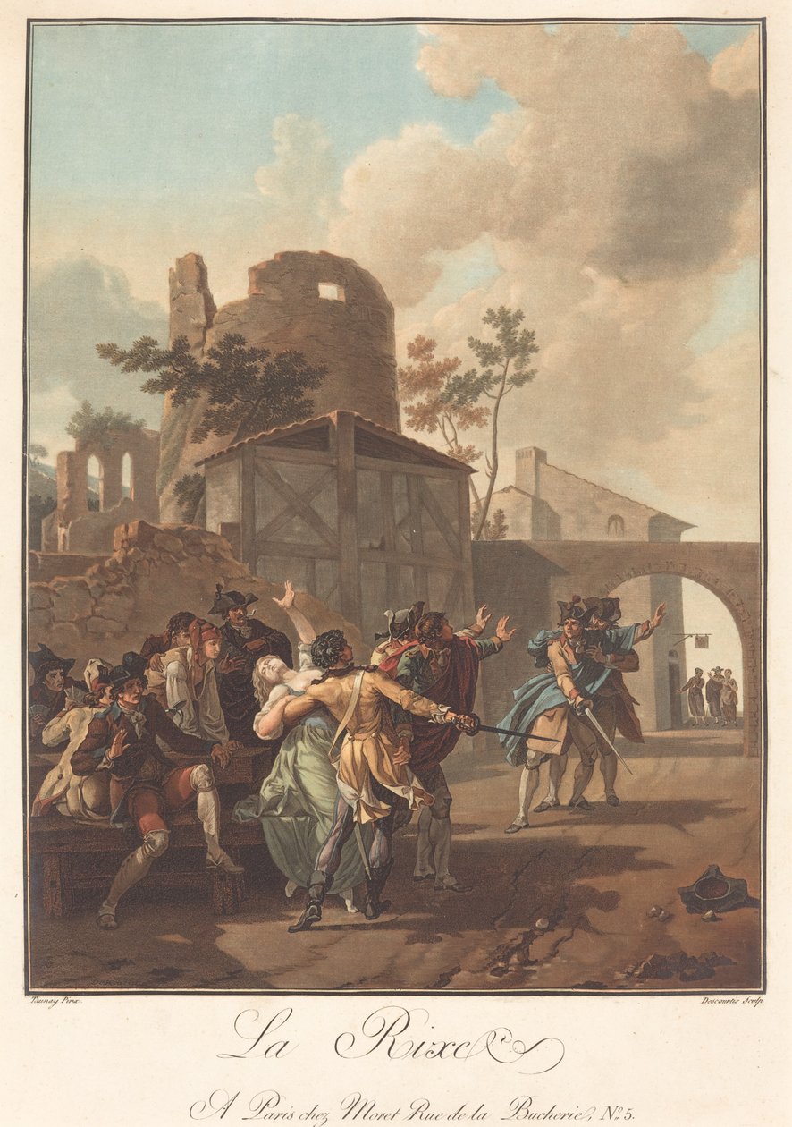 La Rixe (A Briga) de Charles Melchior Descourtis after Nicolas Antoine Taunay