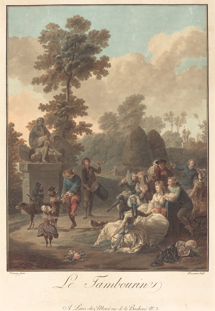 O Pandeiro de Charles Melchior Descourtis after Nicolas Antoine Taunay