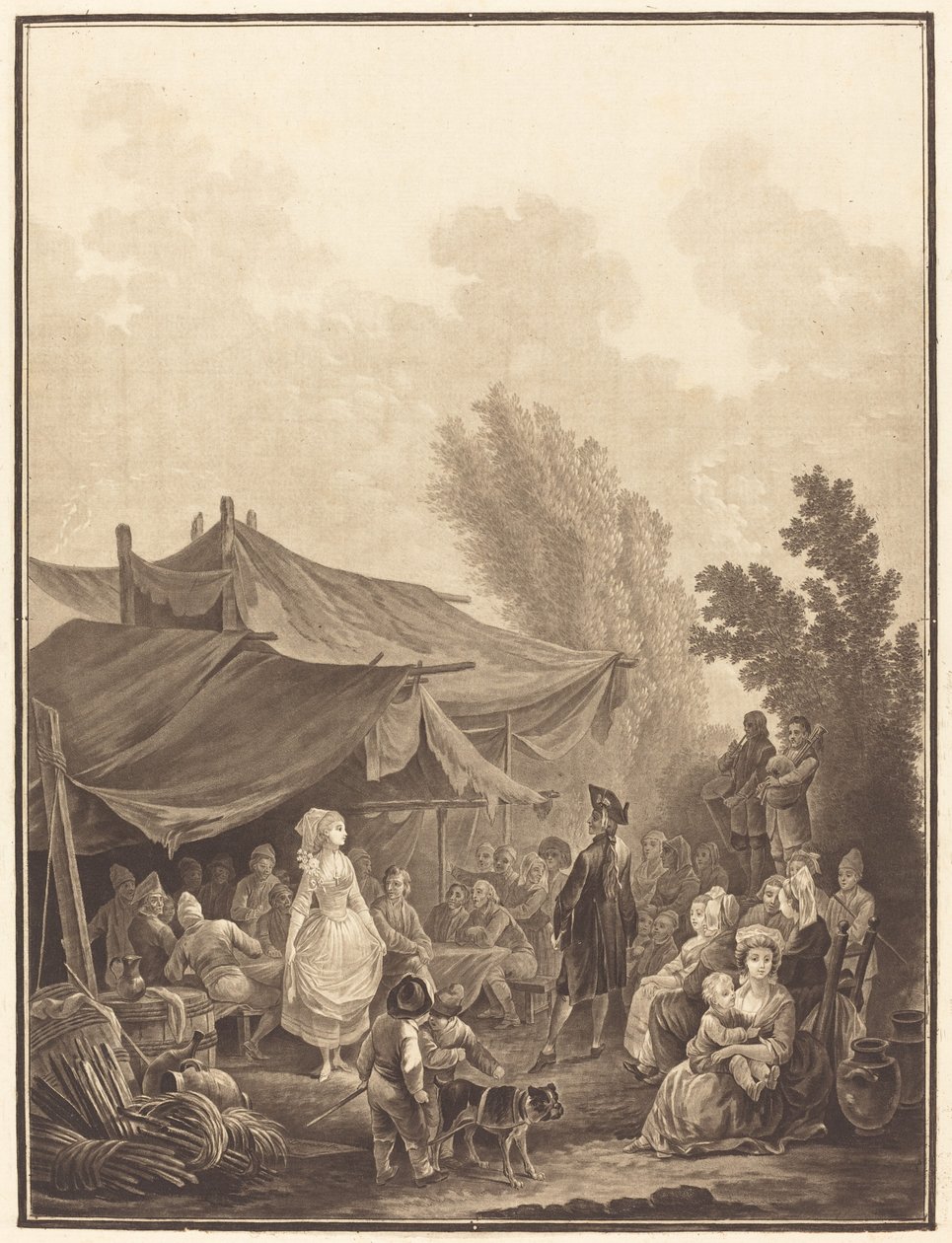 Noce de Village (Casamento na Aldeia) de Charles Melchior Descourtis after Nicolas Antoine Taunay