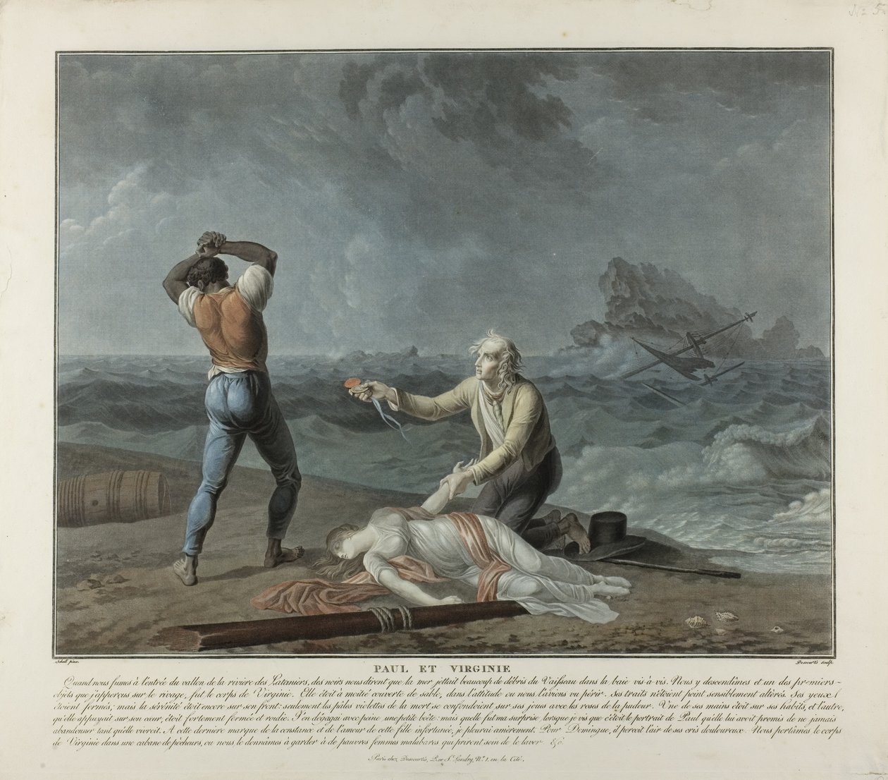 Paul e Virginie de Charles Melchior & Schall Jean (1752-1825) Descourtis