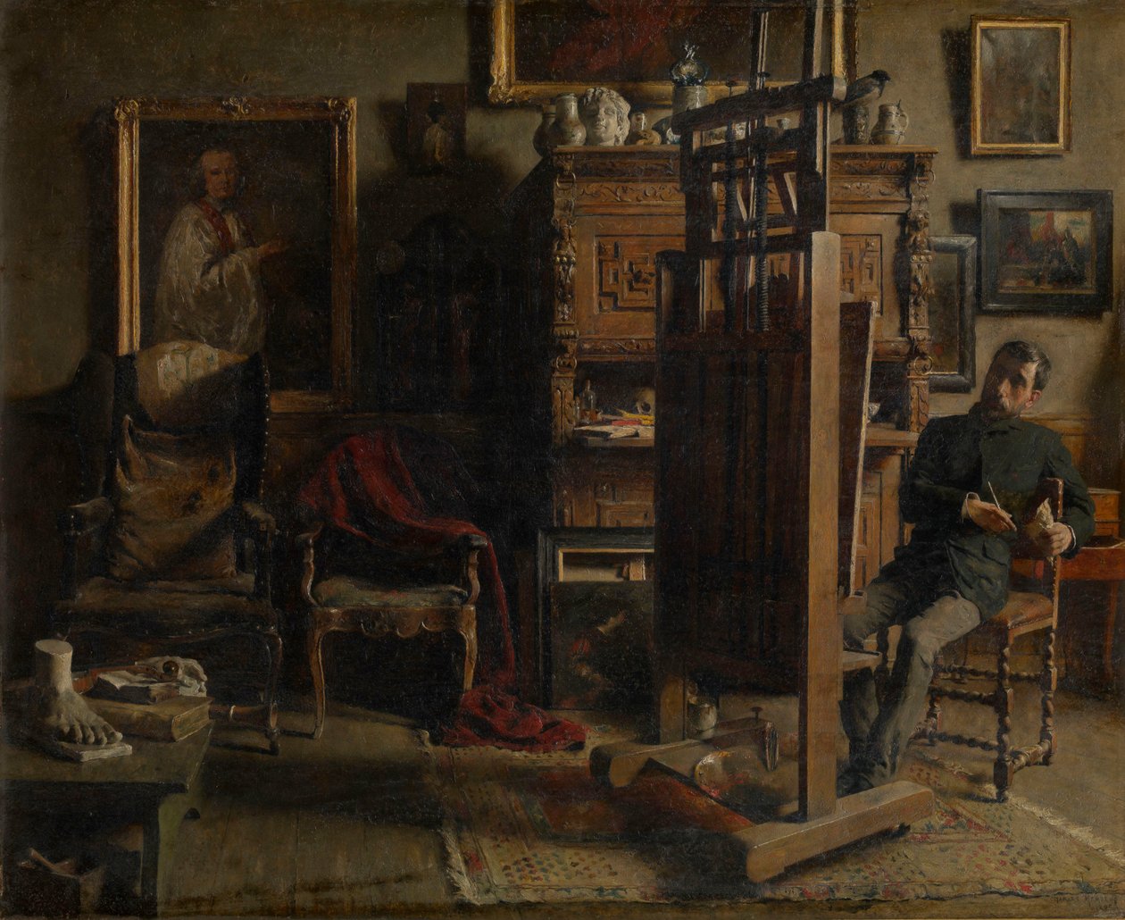 O atelier do pintor Jules Lambeaux de Charles Mertens