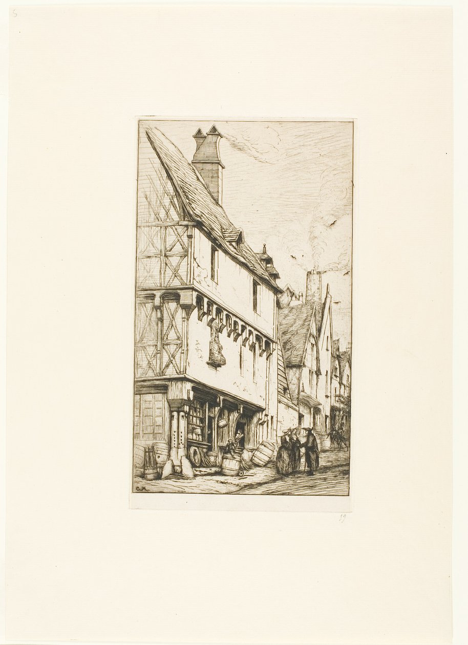 Uma casa velha em Bourges de Charles Meryon