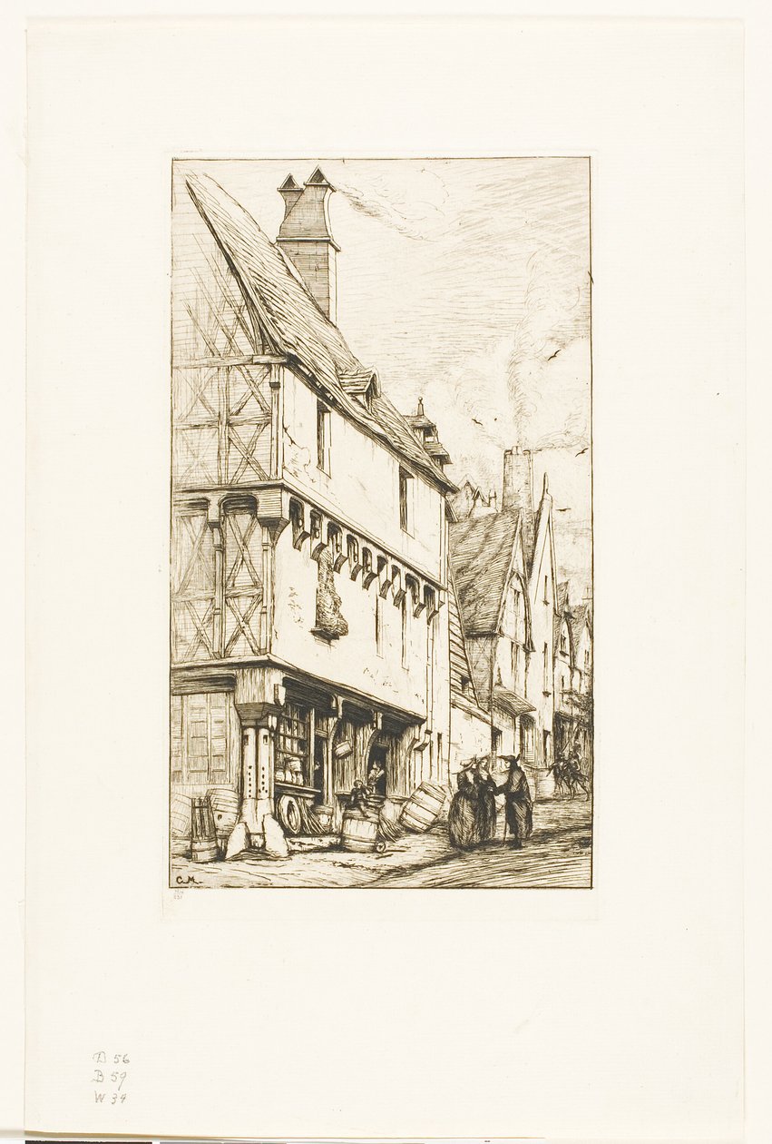 Uma casa velha em Bourges de Charles Meryon