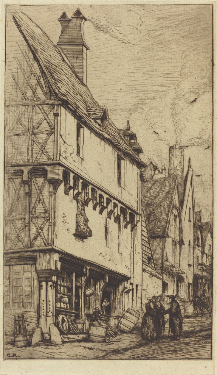 Ancienne habitação à Bourges, dite "La Maison du Musicien" (An Old House at Bourges, às vezes chamado de "Casa do Músico") de Charles Meryon