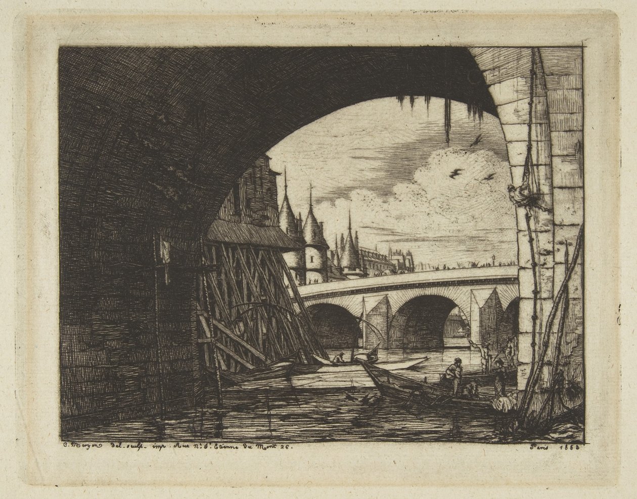 Arco, Pont Notre-Dame, Paris de Charles Meryon