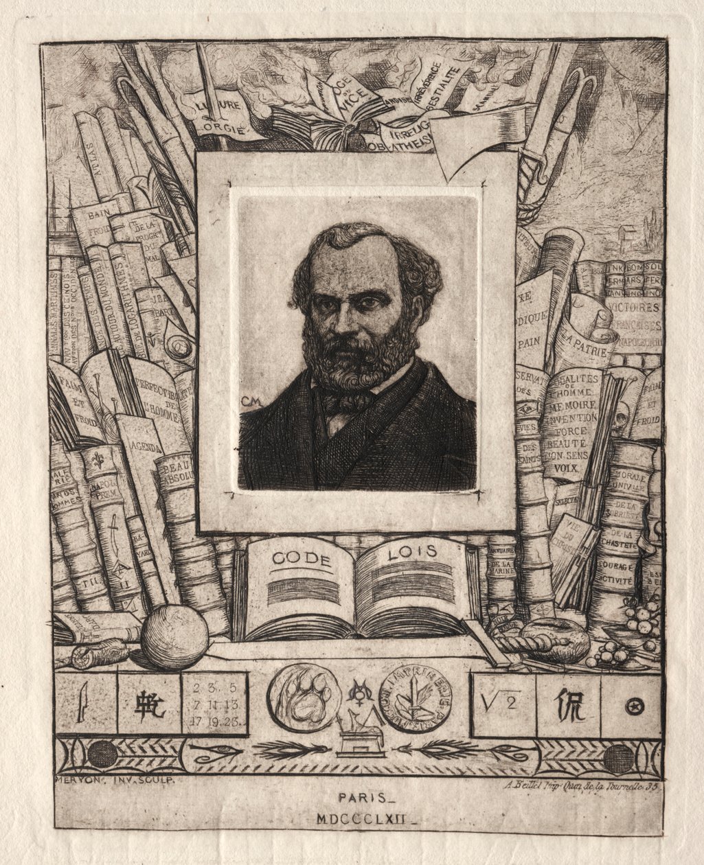 Armand Gueraud de Nantes, impressor e homem de letras de Charles Meryon