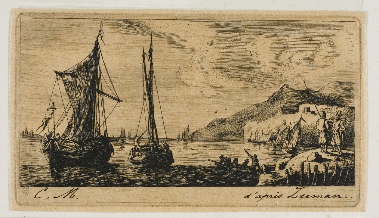 Barcos Calais em Vlissingen de Charles Meryon