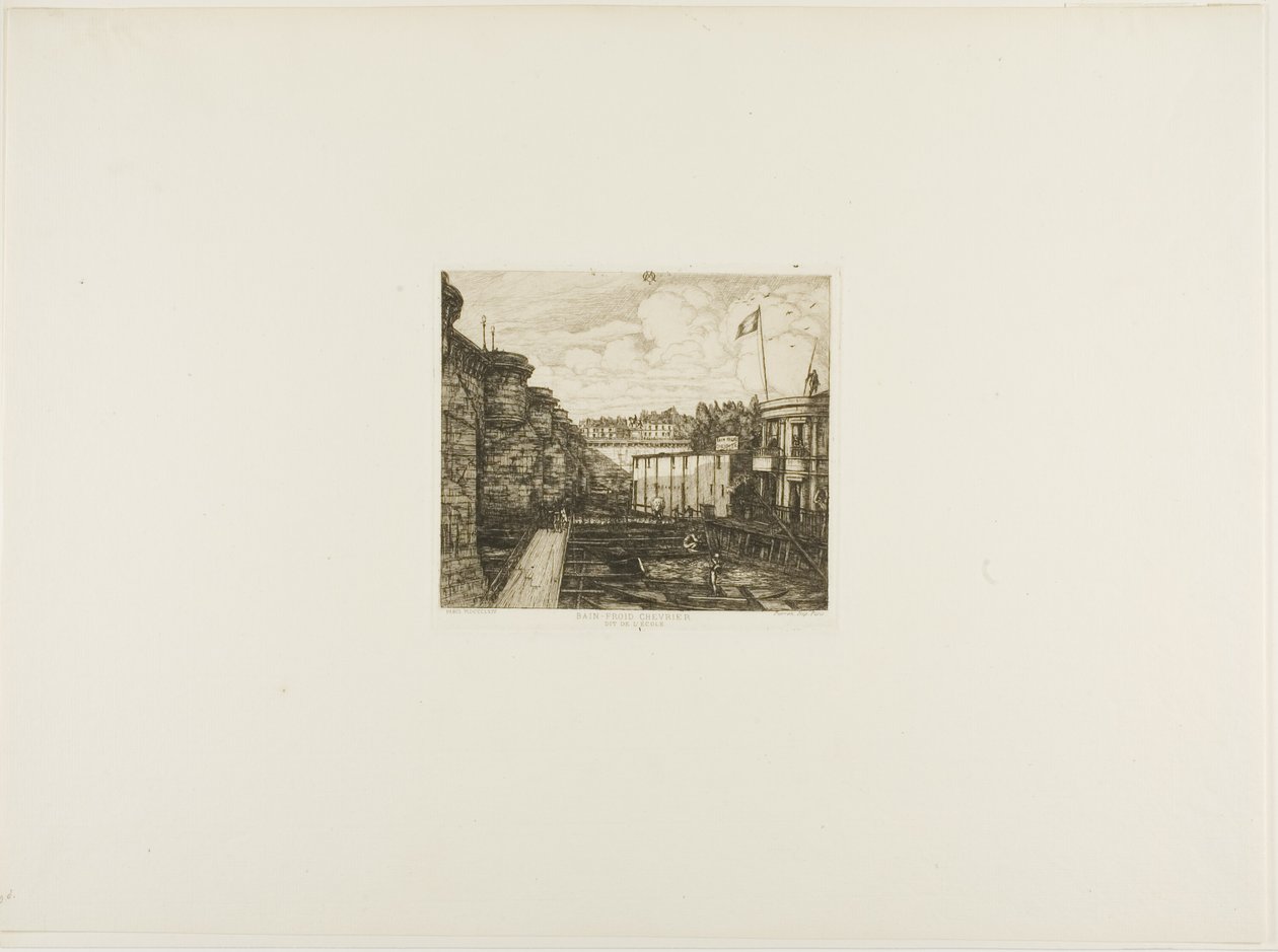 Estabelecimento de Banho Frio de Chevrier, Paris de Charles Meryon