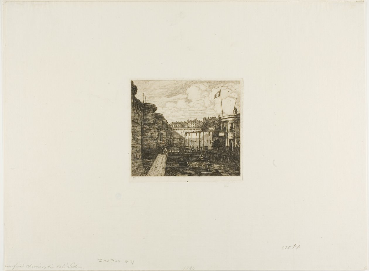 Estabelecimento de Banho Frio de Chevrier, Paris de Charles Meryon