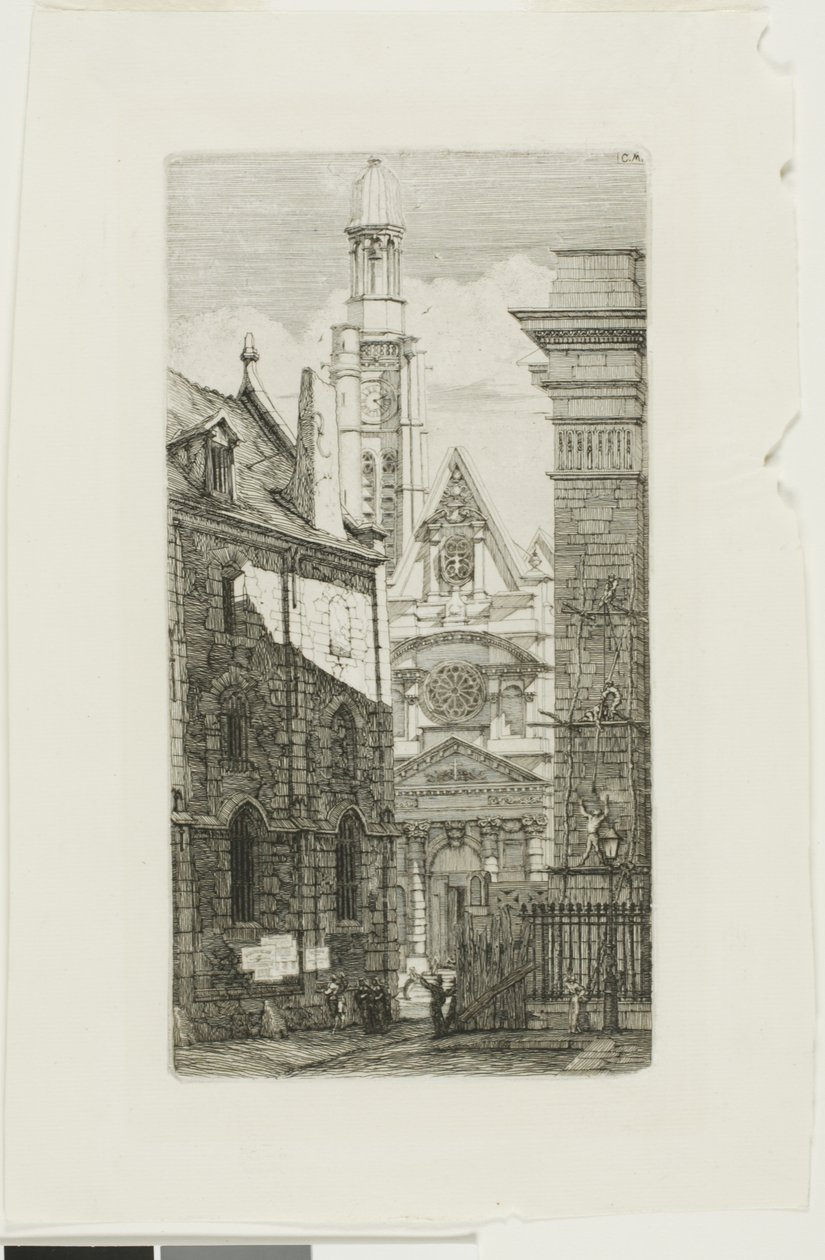 Igreja de St. Etienne du Mont, Paris de Charles Meryon