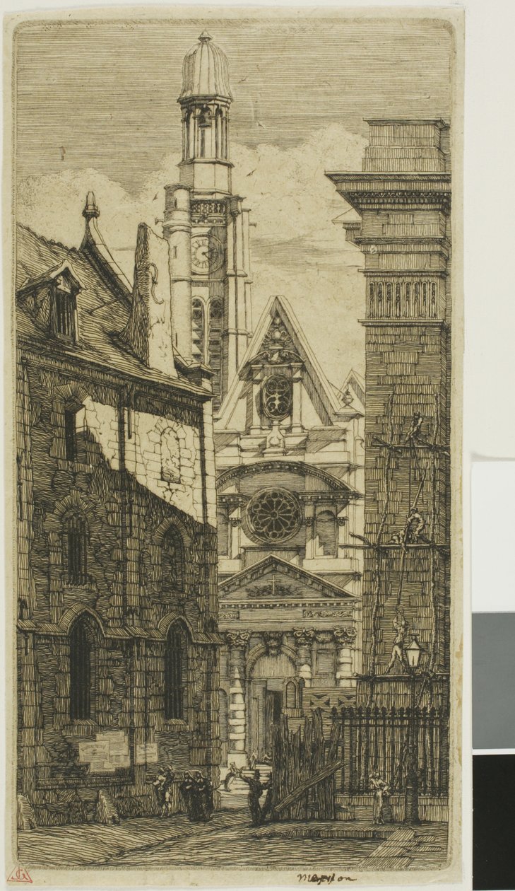 Igreja de St. Etienne du Mont, Paris de Charles Meryon