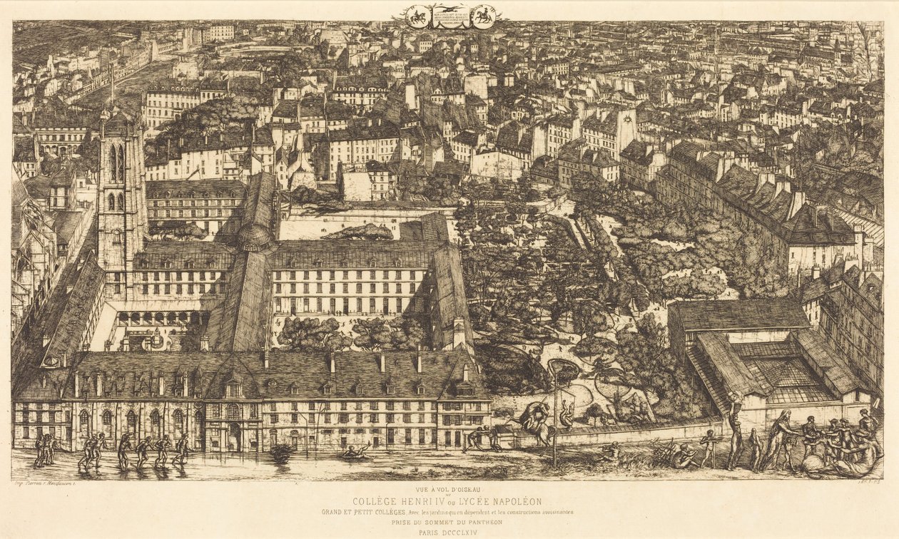Collège Henri IV, Paris, ou Lycée Napoléon de Charles Meryon