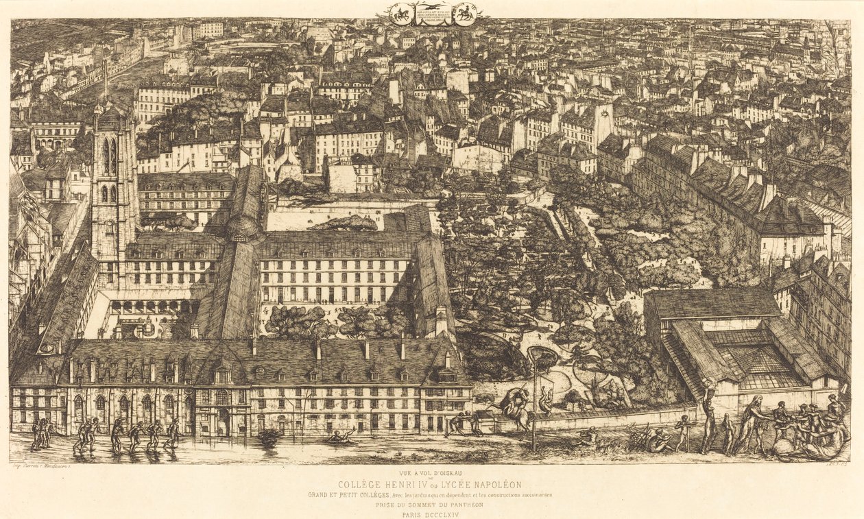 College Henri IV, Paris, ou Lycée Napoléon (Henry IV College ou Napoleon School) de Charles Meryon