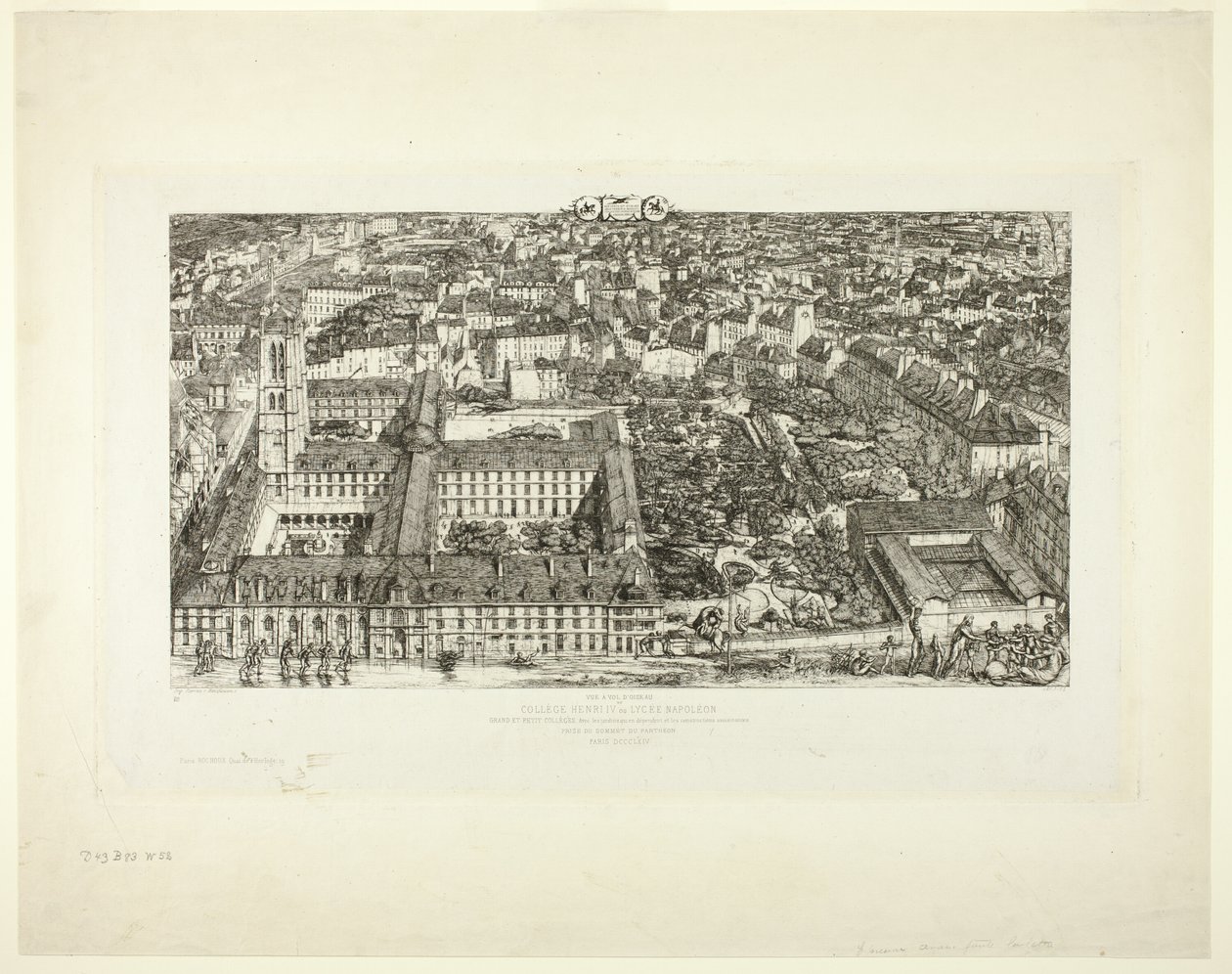 Colégio Henry IV (ou Lycée Napoléon), Paris de Charles Meryon