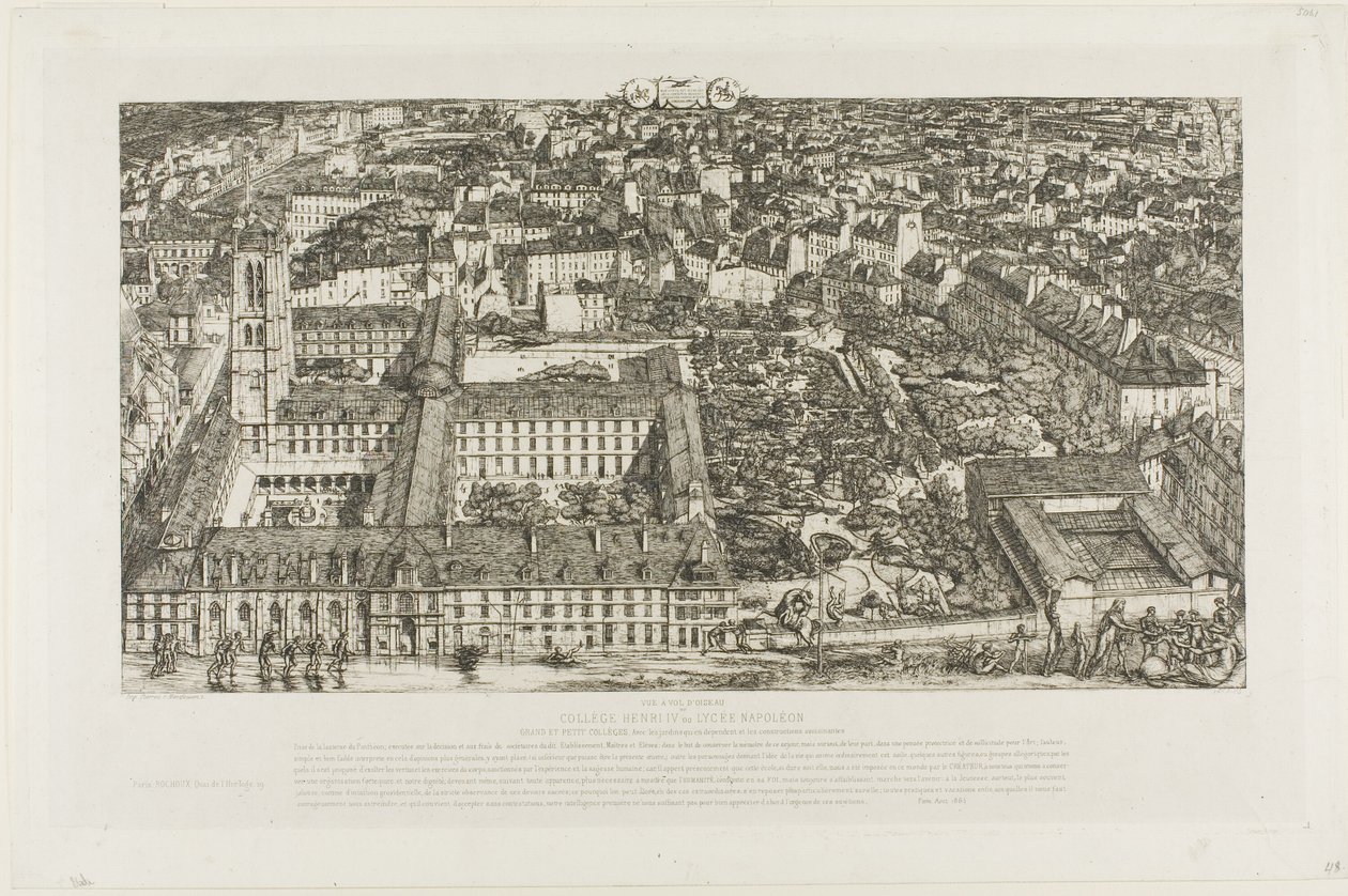 Colégio Henry IV (ou Lycée Napoléon), Paris de Charles Meryon