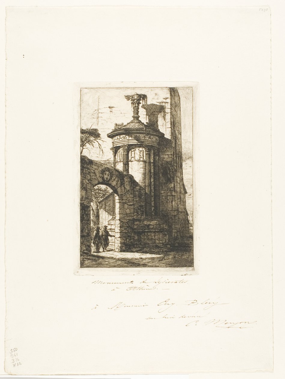 Entrada para o Mosteiro dos Capuchinhos Francês em Atenas de Charles Meryon