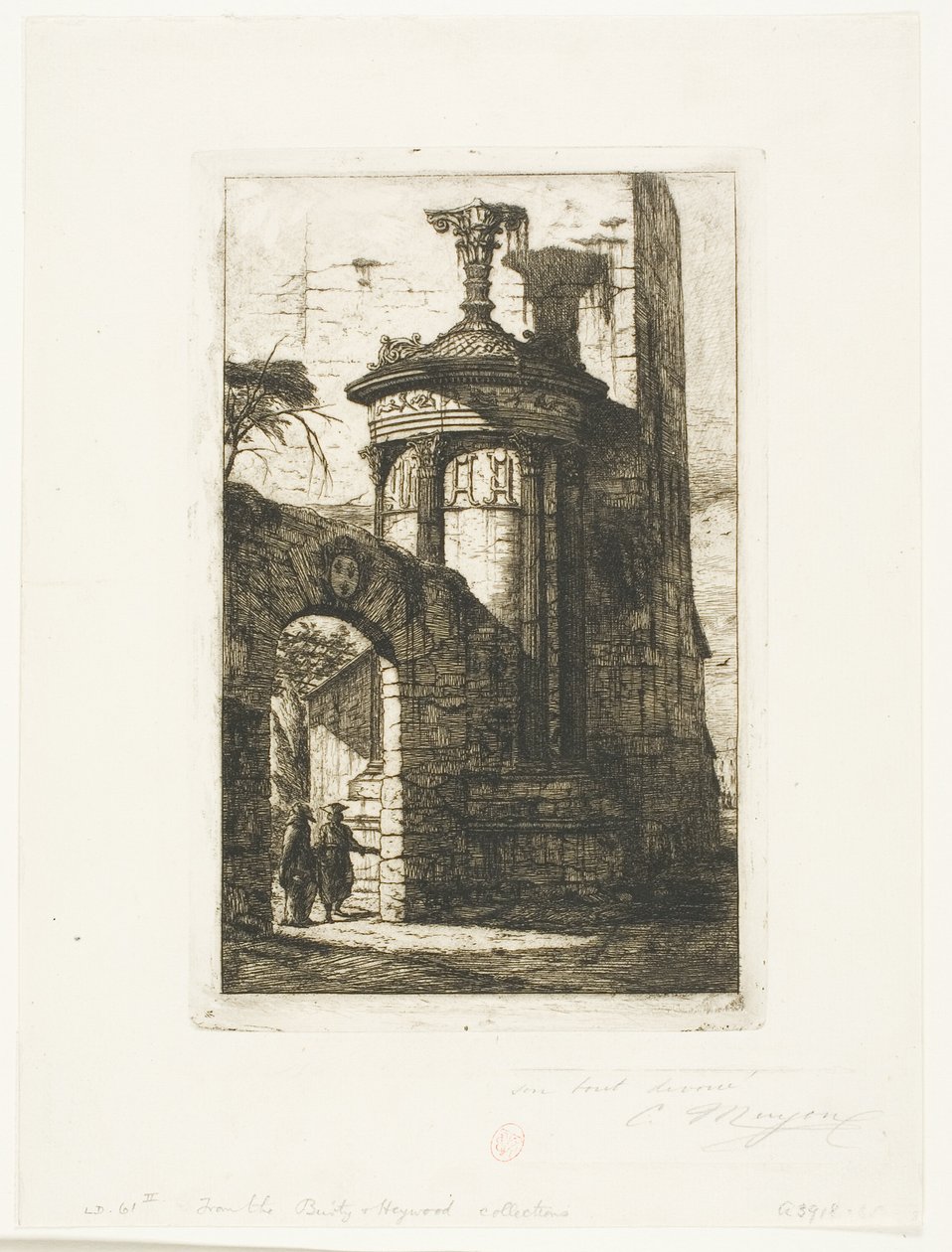 Entrada para o Mosteiro dos Capuchinhos Francês em Atenas de Charles Meryon