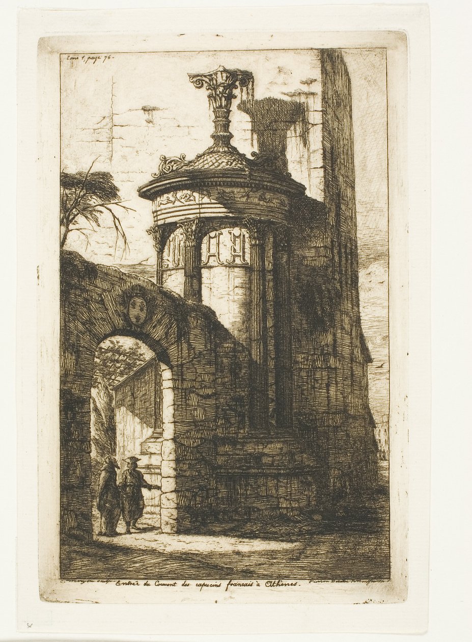 Entrada para o Mosteiro dos Capuchinhos Francês em Atenas de Charles Meryon