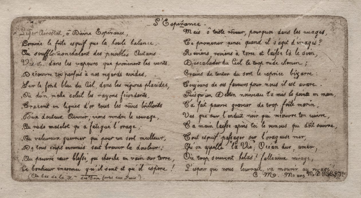 Gravuras de Paris: Esperança de Charles Meryon