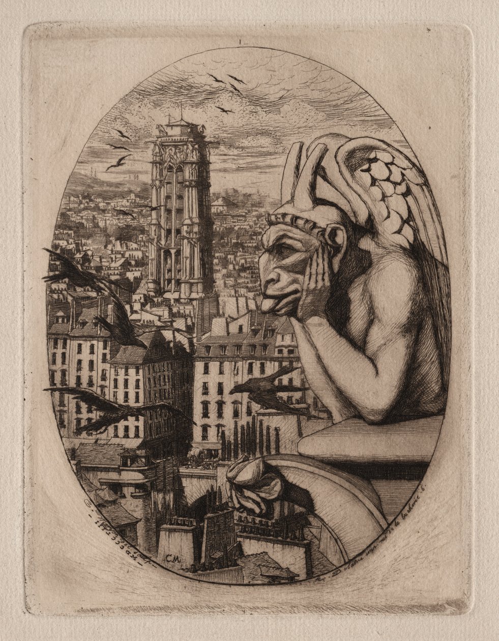 Gravuras de Paris: A Gárgula de Charles Meryon